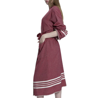 Organic Turkish Cotton Kimono Bathrobe – Lightweight Spa & Home Robe