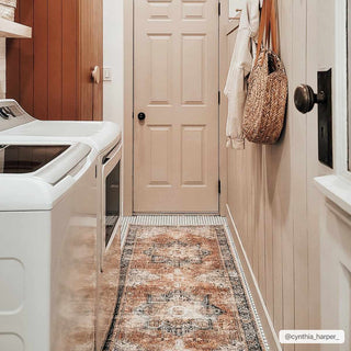 Rosman Distressed Washable Area Rug - Flatiron - Home