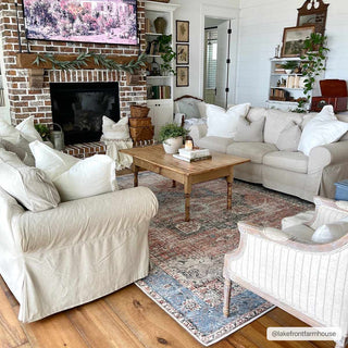Rosman Distressed Washable Area Rug - Flatiron - Home