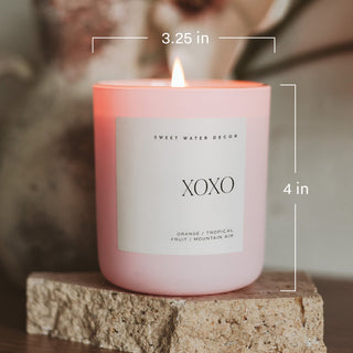 XOXO Soy Candle - 15oz Premium Hand - Poured | Valentine's Day Gift Fresh Tropical Scent - Flatiron - Home