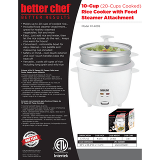 Better Chef 10 - Cup Rice Cooker with Steamer | Flatiron Home - Flatiron - Home