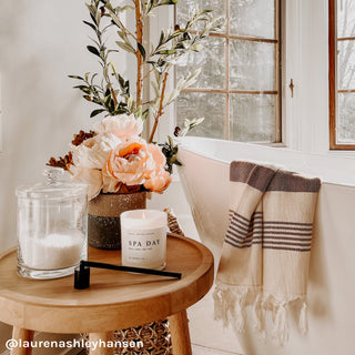 Spa Day Soy Candle - 11oz Premium Hand - Poured Candle | Relaxation & Aromatherapy - Flatiron - Home