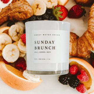 Sunday Brunch Soy Candle - 11oz Premium Hand - Poured Candle | Warm Apple & Maple Scent - Flatiron - Home