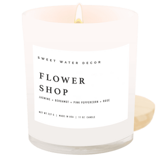 Flower Shop Soy Candle - White Jar - 11 oz - Flatiron - Home