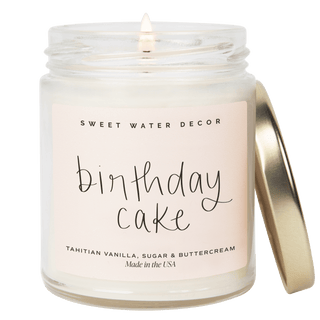 Birthday Cake Soy Candle - Clear Jar - 9 oz - Flatiron - Home