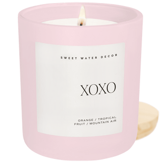 XOXO Soy Candle - 15oz Premium Hand - Poured | Valentine's Day Gift Fresh Tropical Scent - Flatiron - Home