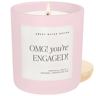 OMG! You're Engaged! Soy Candle - 15oz Premium Hand - Poured | Celebration Gift for Bride - Flatiron - Home