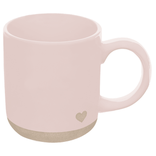 Pink Heart 14oz. Stoneware Coffee Mug - Flatiron - Home