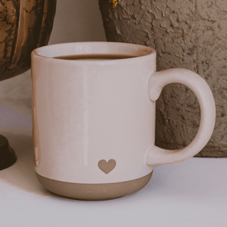 Pink Heart 14oz. Stoneware Coffee Mug - Flatiron - Home
