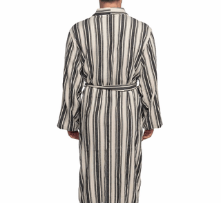 Cotton Linen Blend Kimono Bathrobe – Lightweight Unisex Robe