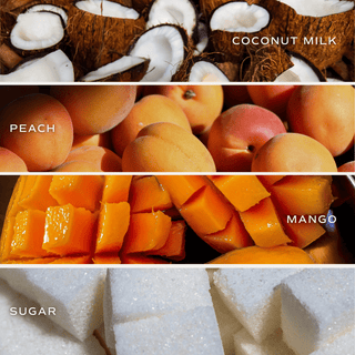 Mango and Coconut Soy Candle - 15oz Premium Hand - Poured | Tropical Beach Escape Scent - Flatiron - Home