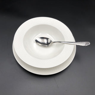 Fine Julia Porcelain Deep Plate Dinnerware Set