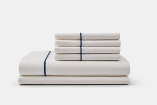 Cotton Piping Design Bed Sheet Set - Flatiron - Home
