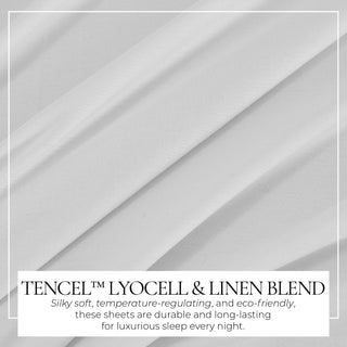 TENCEL™ Lyocell & Linen Blend Sheet Set - Magdalena Collection - Flatiron-Home