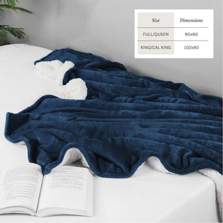 Velvet Plush Sherpa Bed Blanket - Sherpa Fleece Collection - Flatiron-Home