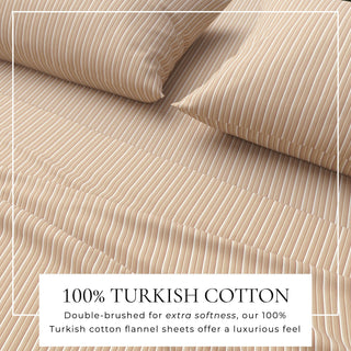 Turkish Cotton Flannel Sheet Set - Plaid & Stripe Collection - Flatiron-Home