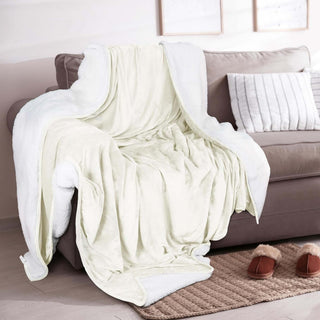 Velvet Plush Sherpa Bed Blanket - Sherpa Fleece Collection - Flatiron-Home
