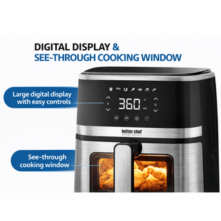 Better Chef Stainless Steel 5L Digital Display Air Fryer | Flatiron Home - Flatiron - Home