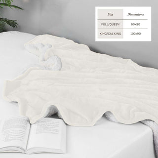 Velvet Plush Sherpa Bed Blanket - Sherpa Fleece Collection - Flatiron-Home
