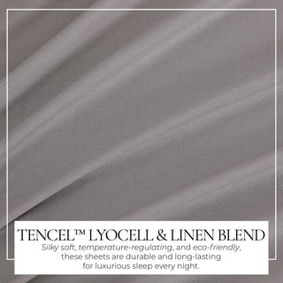 TENCEL™ Lyocell & Linen Blend Sheet Set - Magdalena Collection - Flatiron-Home