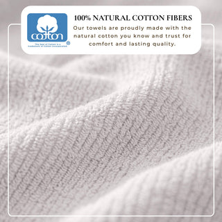 Turkish Cotton Ribbed 6-Piece Bath Towel Set - Georgiana Collection - Flatiron-Home