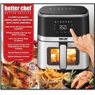 Better Chef Stainless Steel 5L Digital Display Air Fryer | Flatiron Home - Flatiron - Home
