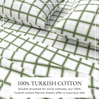 Turkish Cotton Flannel Sheet Set - Plaid & Stripe Collection - Flatiron-Home