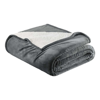 Velvet Plush Sherpa Bed Blanket - Sherpa Fleece Collection - Flatiron-Home