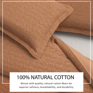 100% Cotton Honeycomb Waffle Duvet Set - Mattea Collection - Flatiron-Home