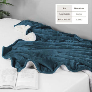 Velvet Plush Sherpa Bed Blanket - Sherpa Fleece Collection - Flatiron-Home