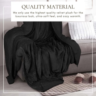 Velvet Plush Sherpa Bed Blanket - Sherpa Fleece Collection - Flatiron-Home