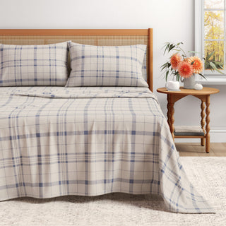 Turkish Cotton Flannel Sheet Set - Plaid & Stripe Collection - Flatiron-Home