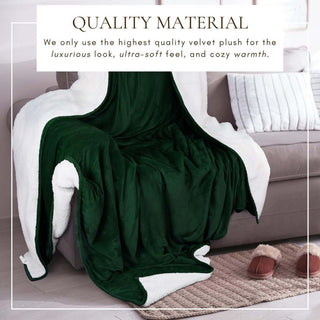 Velvet Plush Sherpa Bed Blanket - Sherpa Fleece Collection - Flatiron-Home