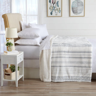 Velvet Plush Sherpa Luxury Bed Blanket - Kinsley Collection - Flatiron-Home