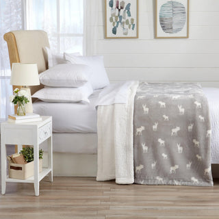 Velvet Plush Sherpa Luxury Bed Blanket - Kinsley Collection - Flatiron-Home