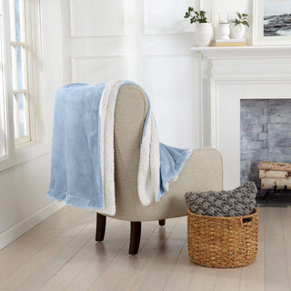 Velvet Plush Sherpa Luxury Bed Blanket - Kinsley Collection - Flatiron-Home