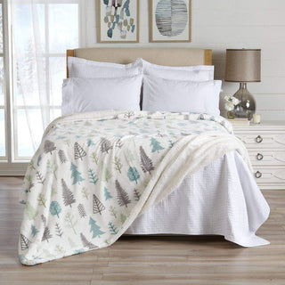 Velvet Plush Sherpa Luxury Bed Blanket - Kinsley Collection - Flatiron-Home