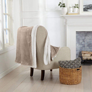 Velvet Plush Sherpa Luxury Bed Blanket - Kinsley Collection - Flatiron-Home