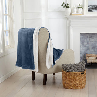 Velvet Plush Sherpa Luxury Bed Blanket - Kinsley Collection - Flatiron-Home