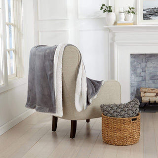 Velvet Plush Sherpa Luxury Bed Blanket - Kinsley Collection - Flatiron-Home
