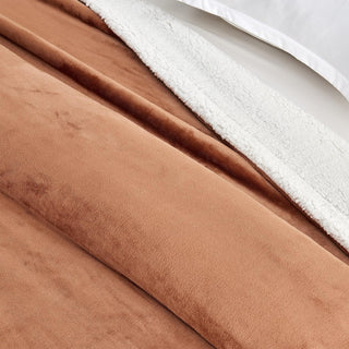 Velvet Plush Sherpa Luxury Bed Blanket - Kinsley Collection - Flatiron-Home