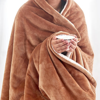 Velvet Plush Sherpa Luxury Bed Blanket - Kinsley Collection - Flatiron-Home