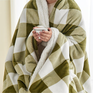 Velvet Plush Sherpa Luxury Bed Blanket - Kinsley Collection - Flatiron-Home