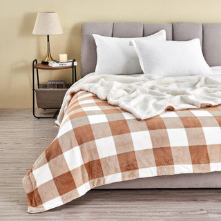 Velvet Plush Sherpa Luxury Bed Blanket - Kinsley Collection - Flatiron-Home