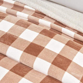 Velvet Plush Sherpa Luxury Bed Blanket - Kinsley Collection - Flatiron-Home