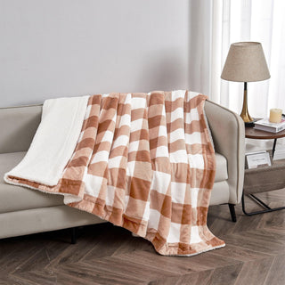 Velvet Plush Sherpa Luxury Bed Blanket - Kinsley Collection - Flatiron-Home