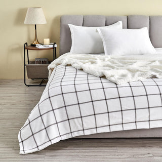Velvet Plush Sherpa Luxury Bed Blanket - Kinsley Collection - Flatiron-Home