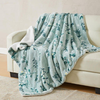 Velvet Plush Sherpa Luxury Bed Blanket - Kinsley Collection - Flatiron-Home
