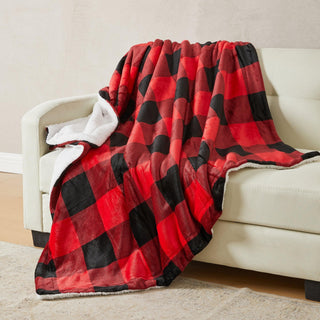 Velvet Plush Sherpa Luxury Bed Blanket - Kinsley Collection - Flatiron-Home