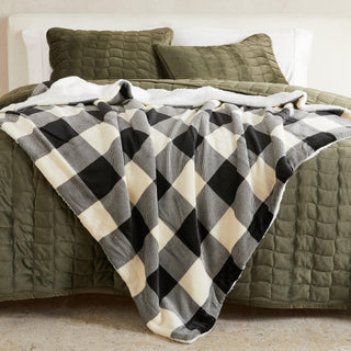 Velvet Plush Sherpa Luxury Bed Blanket - Kinsley Collection - Flatiron-Home